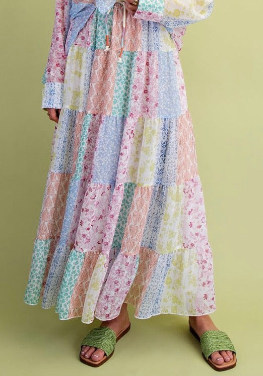 Patchwork Multicolored Skirt