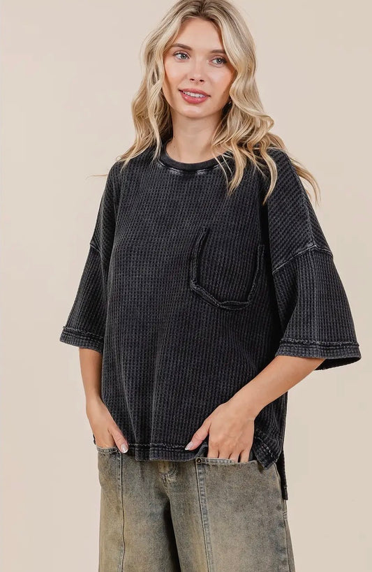 Mineral Washed Waffle Top