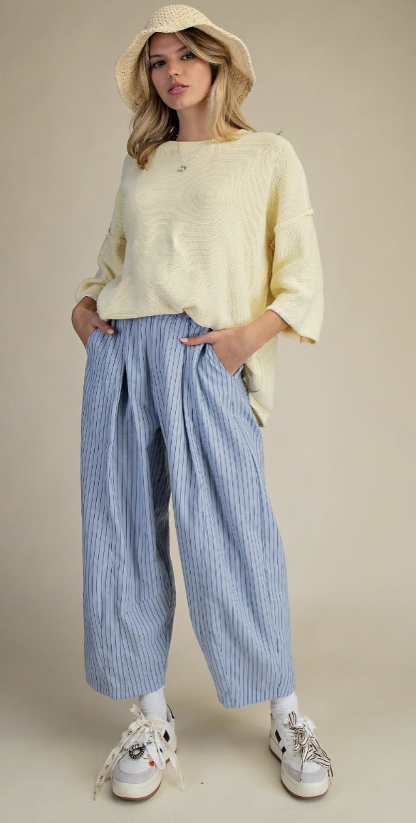WASHED KNITTED LOOSE FIT SWEATER