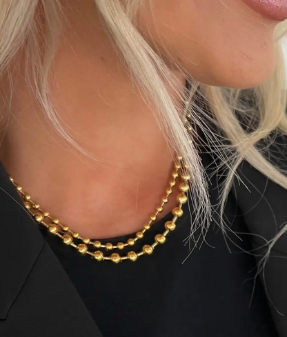 Xl Gold Beaded Necklace