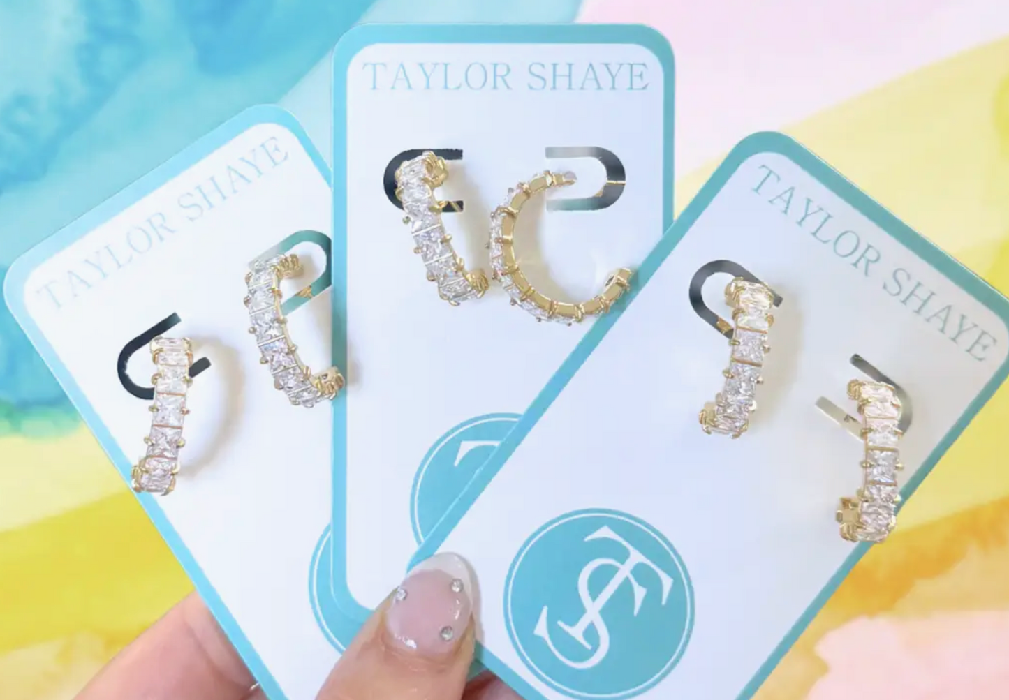DIAMOND with gold hoops