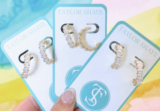 DIAMOND with gold hoops