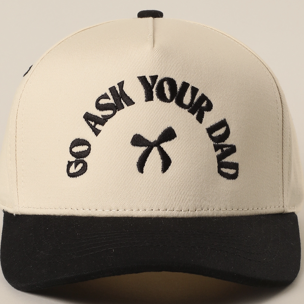 TAN/BLACK "GO ASK YOUR DAD HAT"